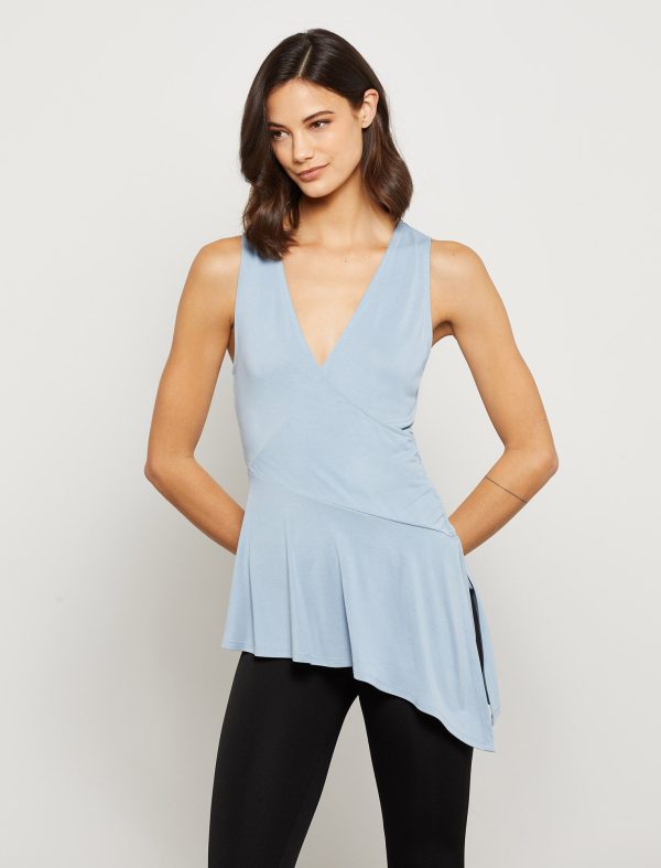 Bcbg Asymmetrical V-Neck Top