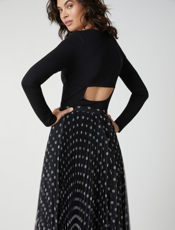 Bcbg Polka Dot Pleated Midi Skirt - Image 22