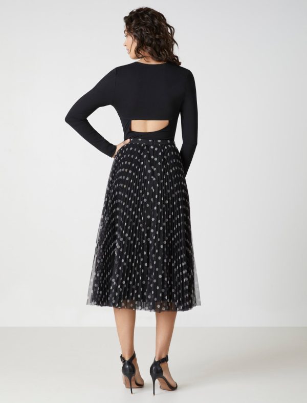 Bcbg Polka Dot Pleated Midi Skirt - Image 23