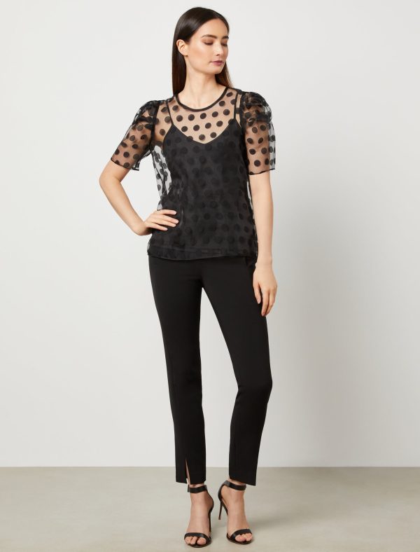 Bcbg Polka Dot Sheer Top - Image 3