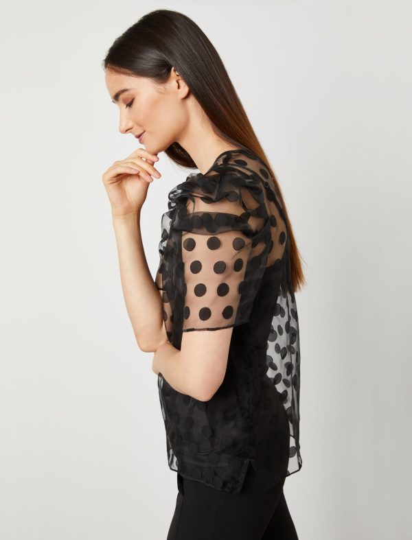 Bcbg Polka Dot Sheer Top - Image 4