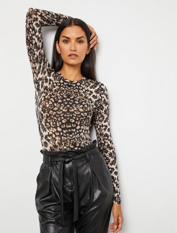 Bcbg Printed Long Sleeve Tee