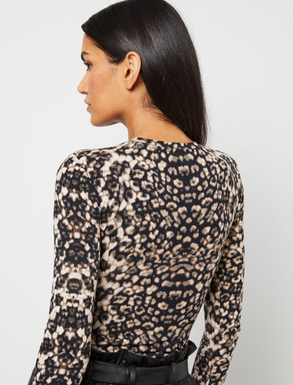 Bcbg Printed Long Sleeve Tee - Image 7