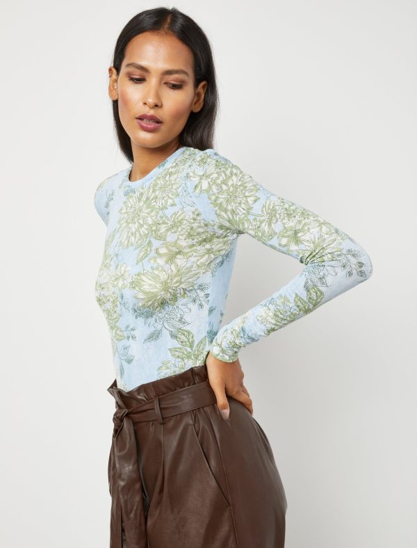 Bcbg Printed Long Sleeve Tee - Image 3