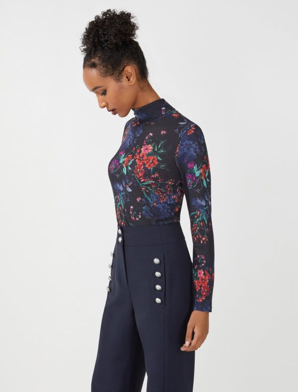 Bcbg Printed Turtleneck Top - Image 3