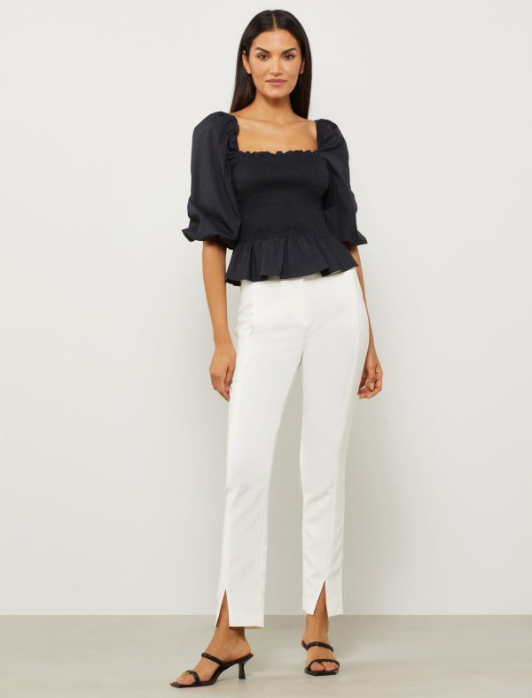 Bcbg Puff Sleeve Peplum Top - Image 2