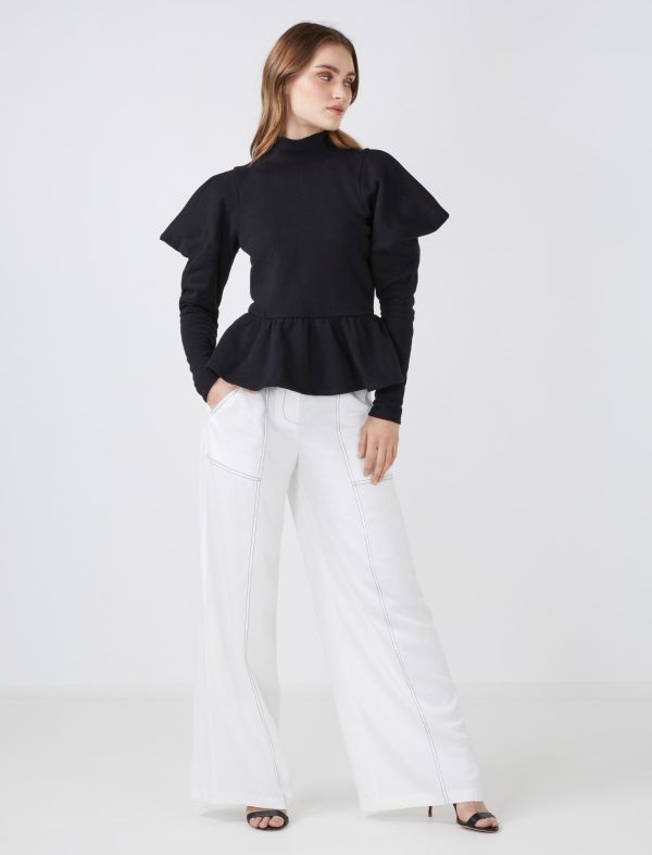 Bcbg Puff Sleeve Peplum Top - Image 2