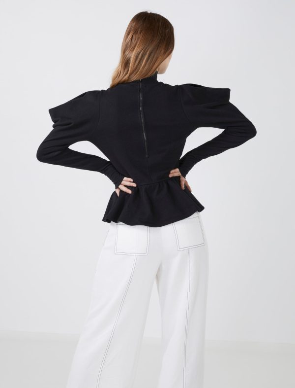 Bcbg Puff Sleeve Peplum Top - Image 3