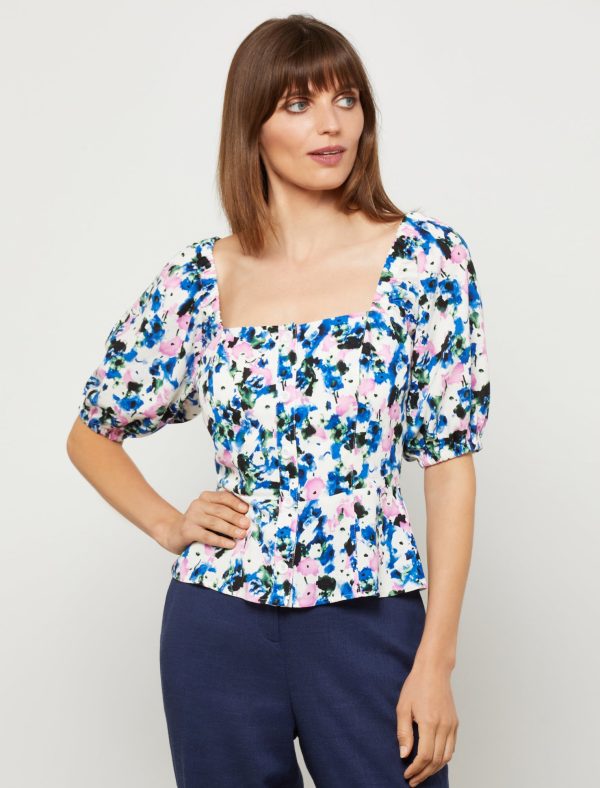 Bcbg Puff Sleeve Top