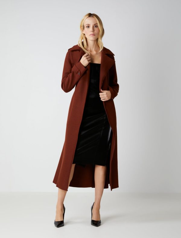 Bcbg Raw-Edge Belted Trench Coat - Image 4