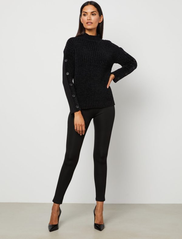 Bcbg Ribbed Button-Sleeve Sweater - Image 2