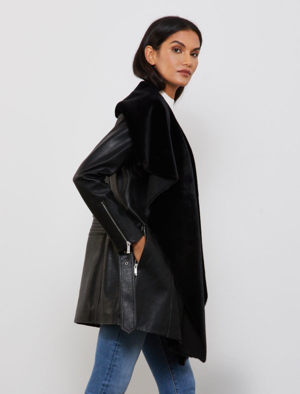 Bcbg Aubrey Lamb Leather Coat - Image 10