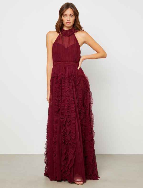 Bcbg Rosa Halter Neck Evening Gown