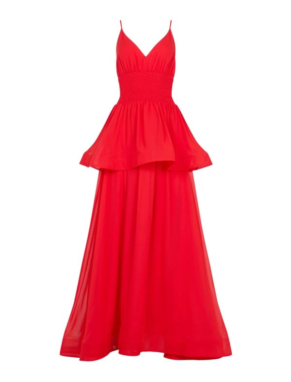 BCBG ROSANA PEPLUM GOWN - RED - Image 5