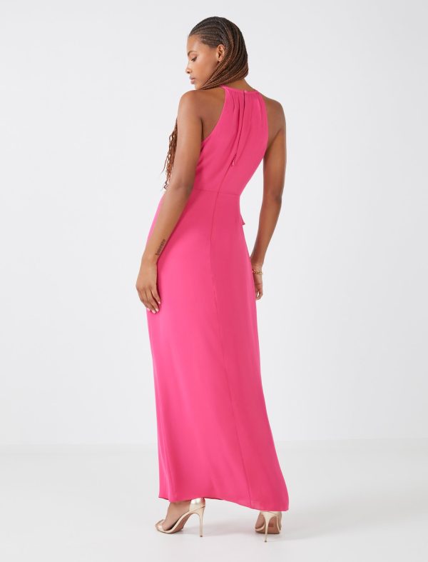 Bcbg Rose Halter Evening Gown - Image 3