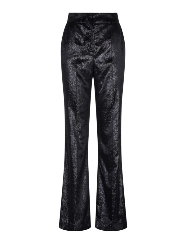 BCBG ROSMUNDA VELVET TROUSER - BLACK BEAUTY - Image 5