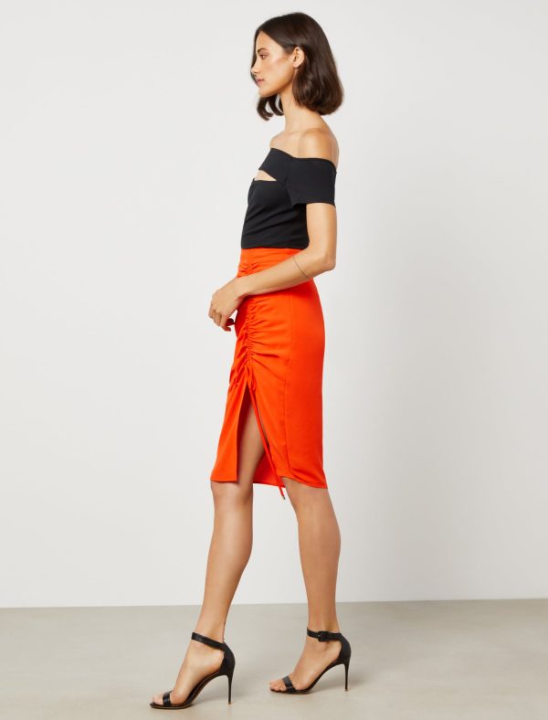 Bcbg Ruched Drawstring Skirt - Image 3