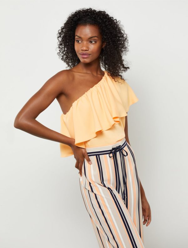 Bcbg Ruffle One-Shoulder Top