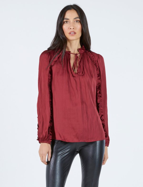 Bcbg Ruffle Satin Neck-Tie Top - Image 16