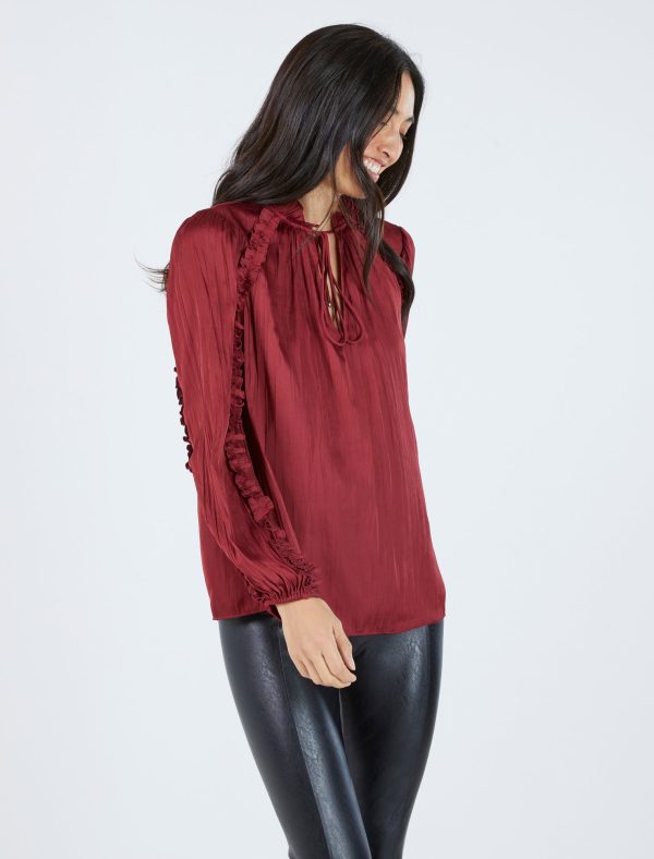 Bcbg Ruffle Satin Neck-Tie Top - Image 18