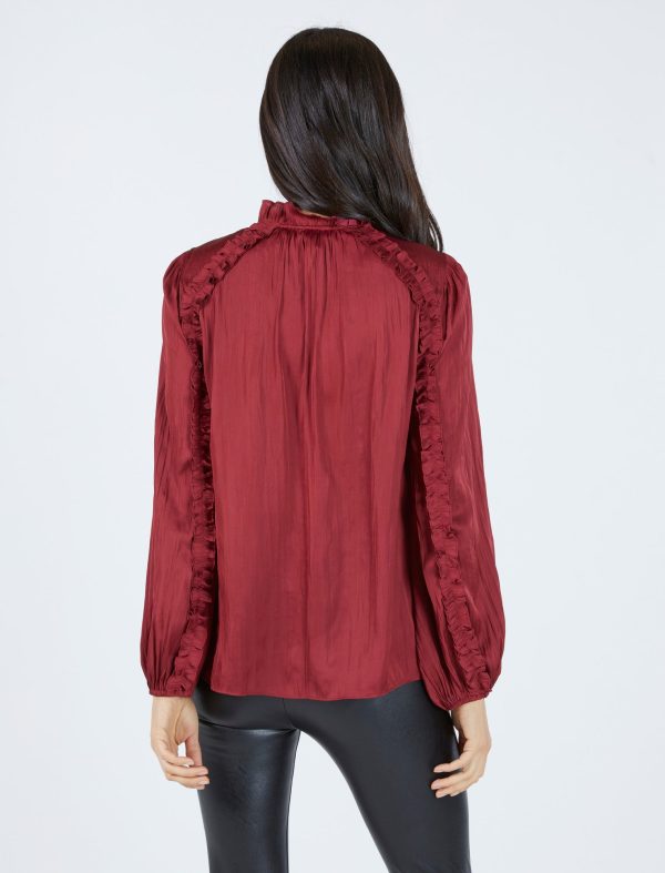 Bcbg Ruffle Satin Neck-Tie Top - Image 19