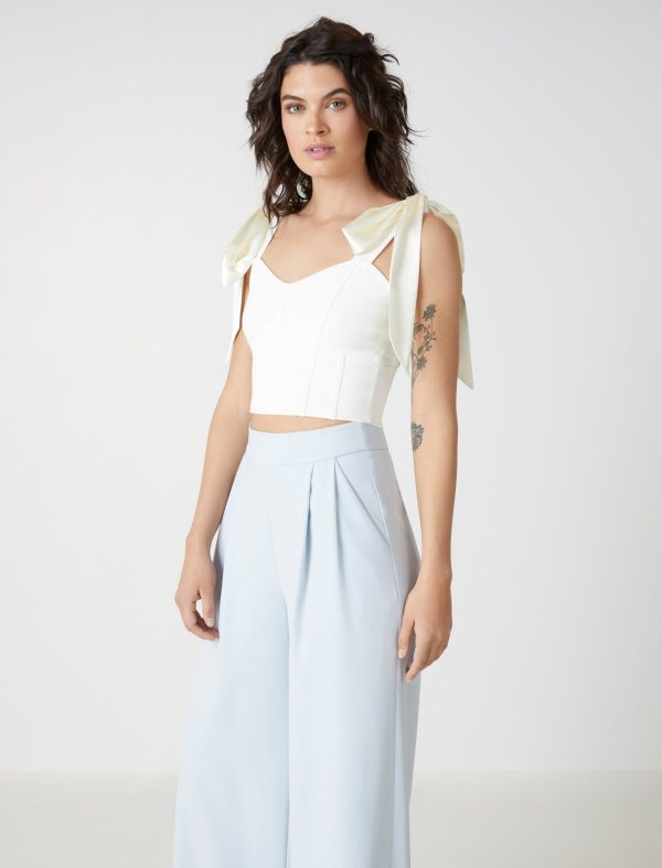 Bcbg Satin Tie Crop Top - Image 13