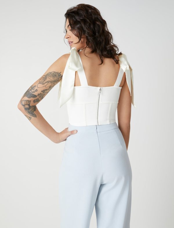 Bcbg Satin Tie Crop Top - Image 15