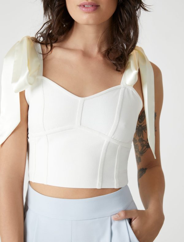 Bcbg Satin Tie Crop Top - Image 16