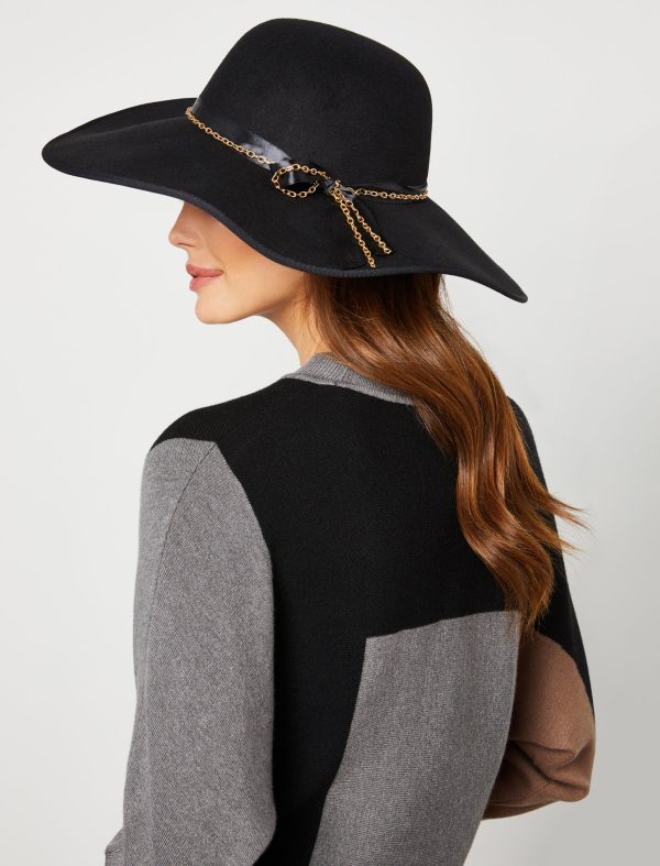 Bcbg Satin Tied Chain Floppy Hat - Image 4