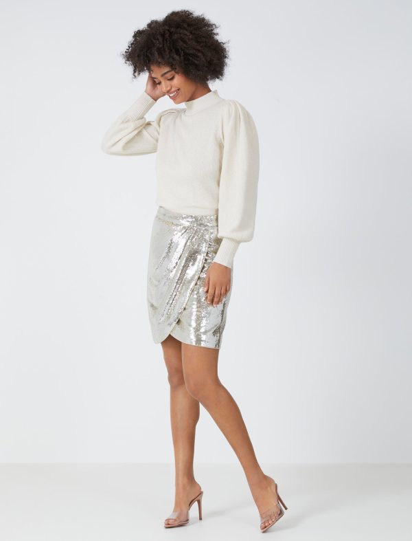 Bcbg Sequined Mini Skirt - Image 3