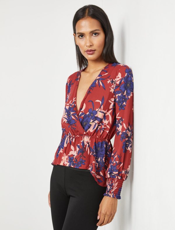 Bcbg Sera Faux Wrap Top