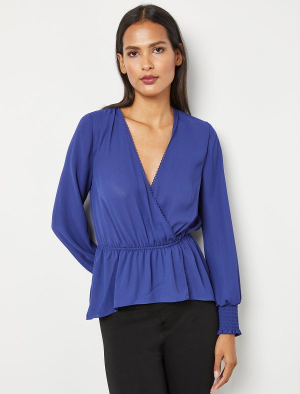 Bcbg Sera Faux Wrap Top