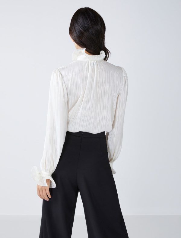 Bcbg Shadow Stripe Ruffle Top - Image 6