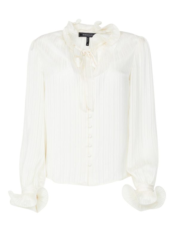 Bcbg Shadow Stripe Ruffle Top - Image 7