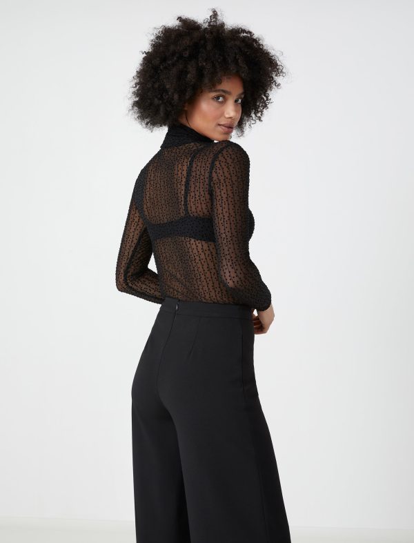 Bcbg Sheer Turtleneck Top - Image 4