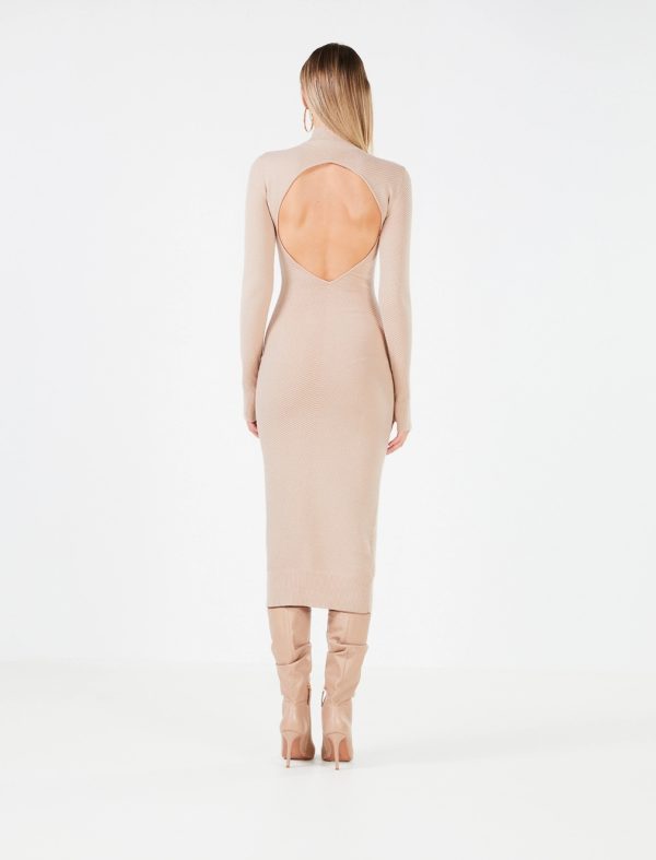 BCBG AVENA SWEATER DRESS - CINNAMON SWIRL - Image 3