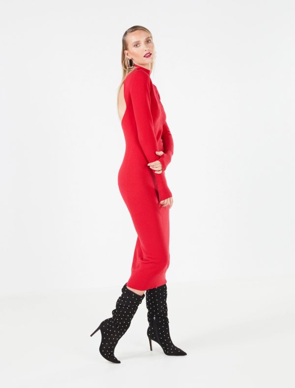 BCBG AVENA SWEATER DRESS - RHUBARB - Image 2