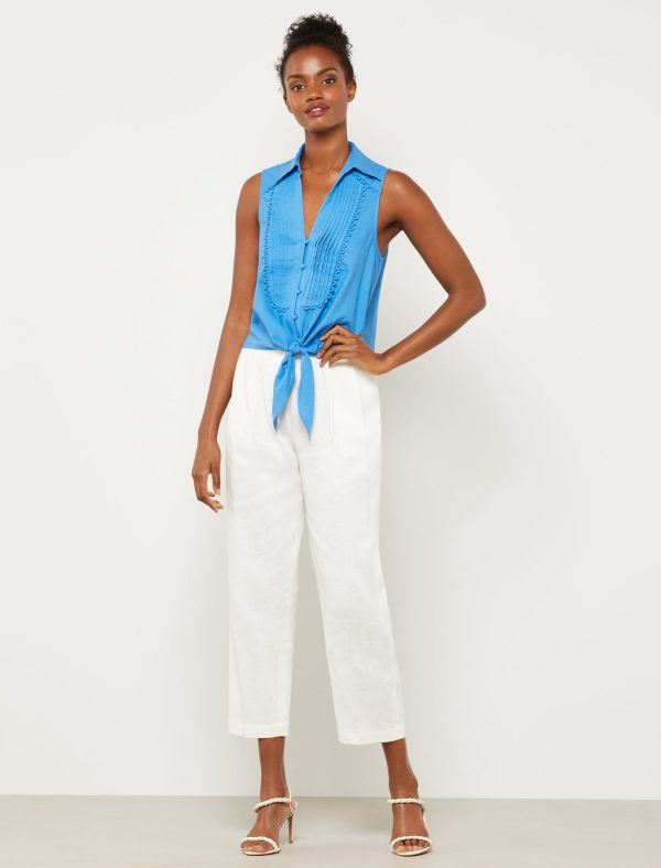 Bcbg Sleeveless Front Tie Button Top - Image 2