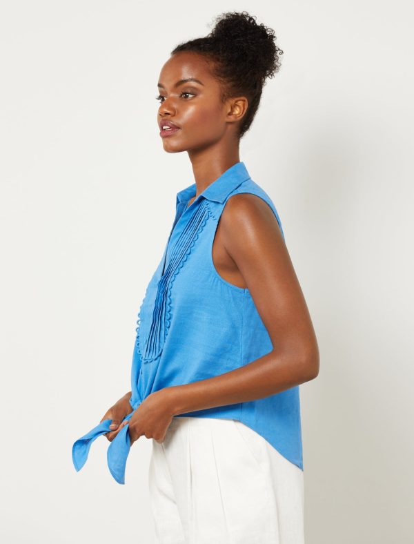 Bcbg Sleeveless Front Tie Button Top - Image 13