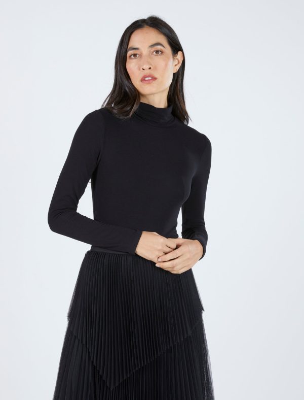 Bcbg Solid Turtleneck Long Sleeve Top - Image 2