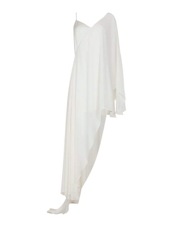 BCBG SPAGA DRAPED DRESS - GARDENIA - Image 6