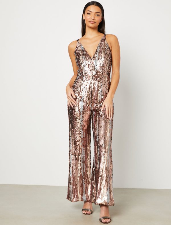 Bcbg Starling Sequin Jumpsuit