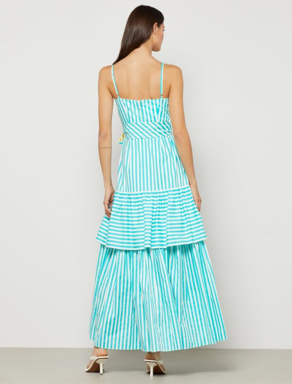 Bcbg Striped Bow Belt Maxi Dress - Image 4