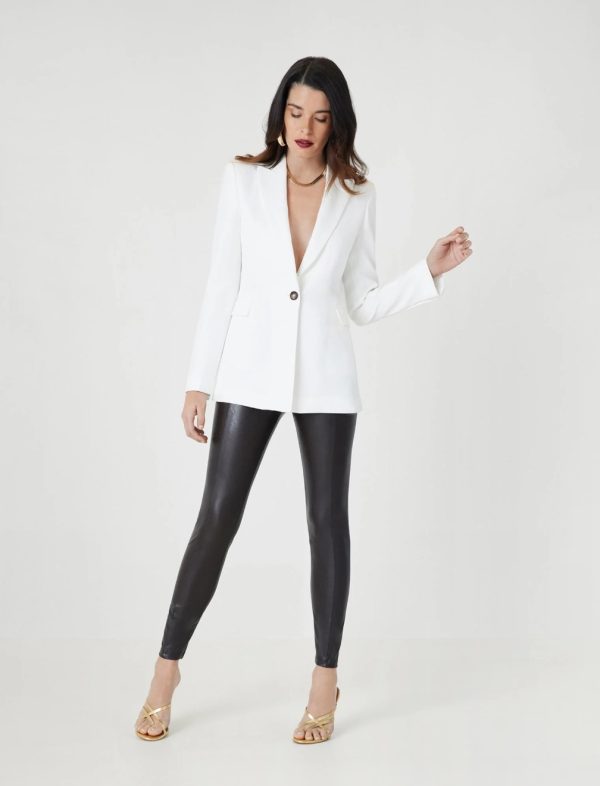 BCBG STRUCTURED TAILORED JACKET - WHITE