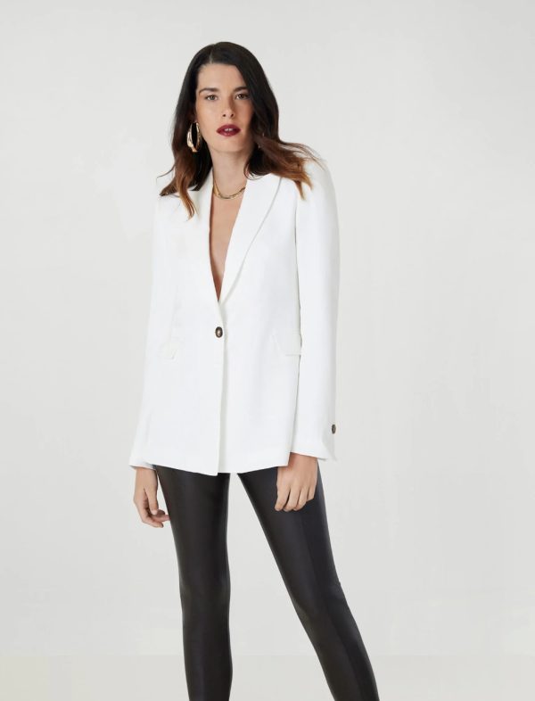 BCBG STRUCTURED TAILORED JACKET - WHITE - Image 2