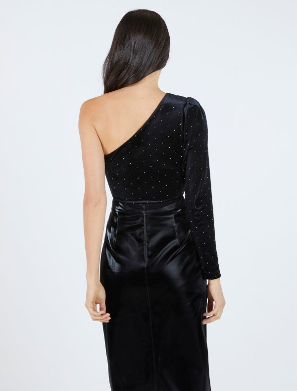 Bcbg Studded Velvet Bodysuit - Image 4