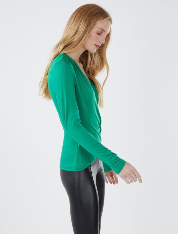 Bcbg Surplice Front Long Sleeve Top - Image 3