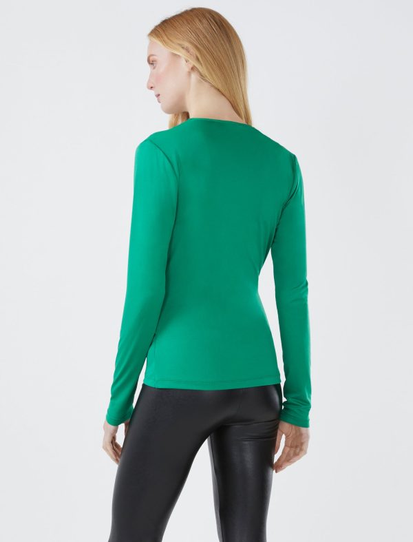 Bcbg Surplice Front Long Sleeve Top - Image 4