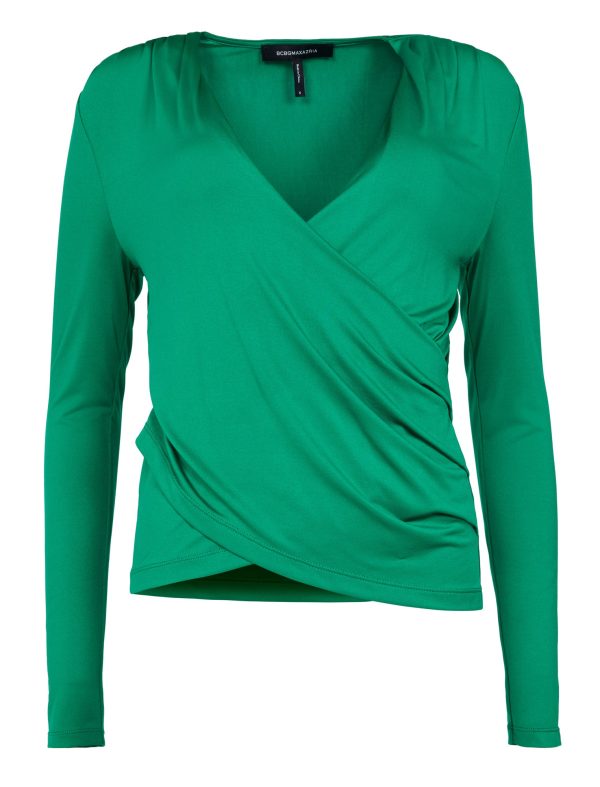 Bcbg Surplice Front Long Sleeve Top - Image 5