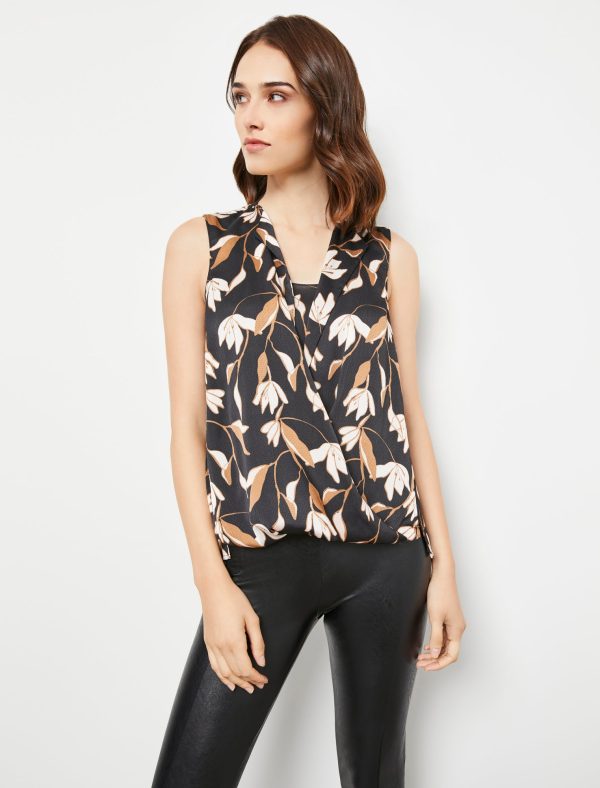 Bcbg Surplice Sleeveless Top